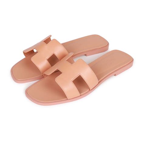 Hermes Oran Sandals Granit Rose 37 – Madison Avenue Couture